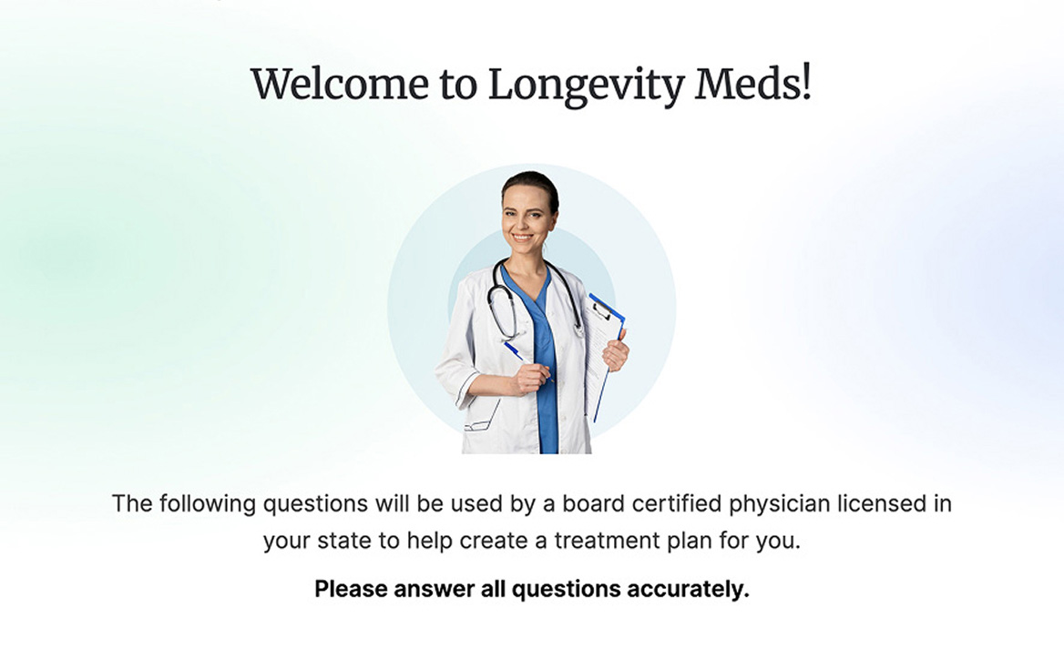 longevity meds telehealth service for a personalized treatment plan