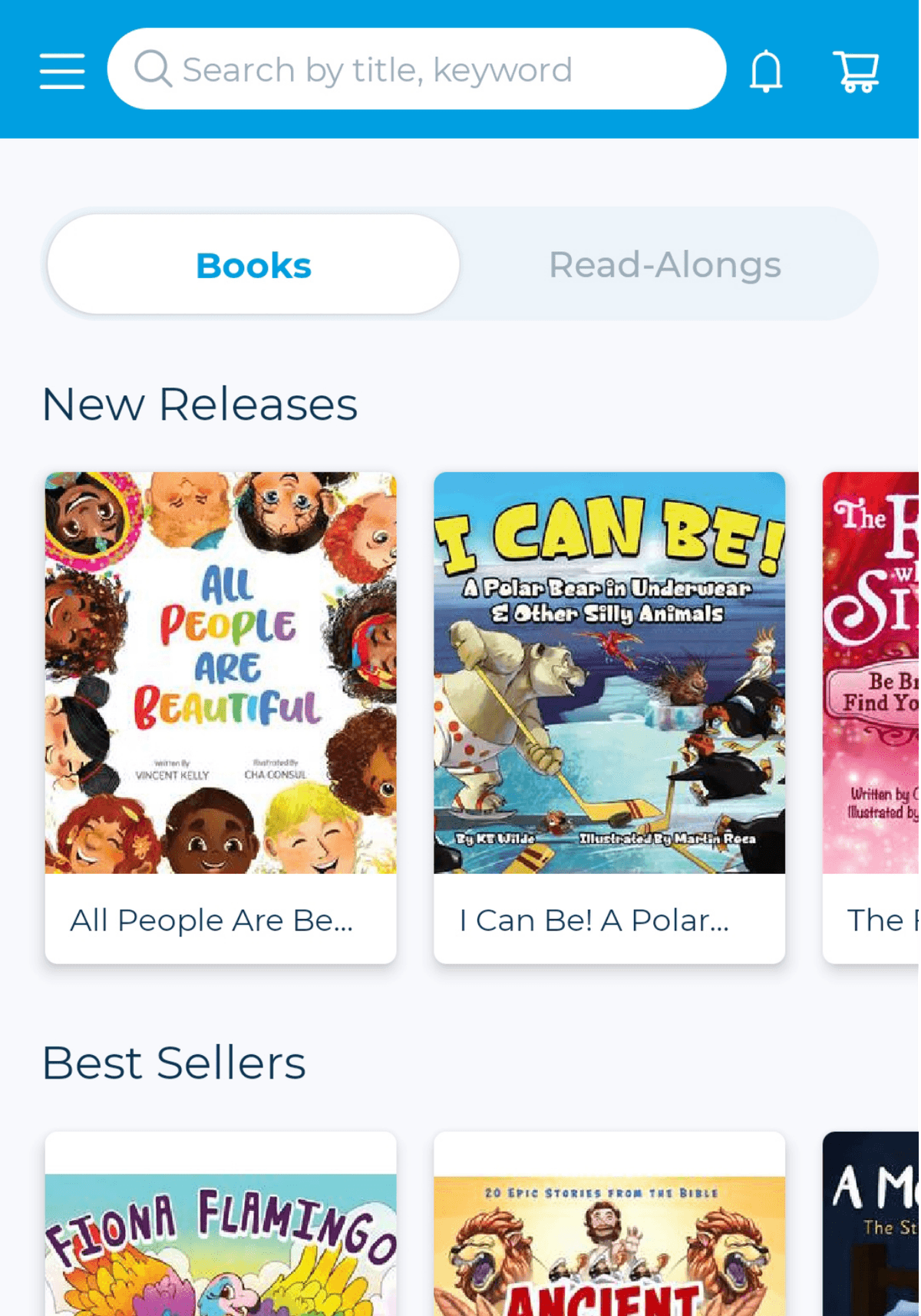 Bookstore App Designed For Children & Parents