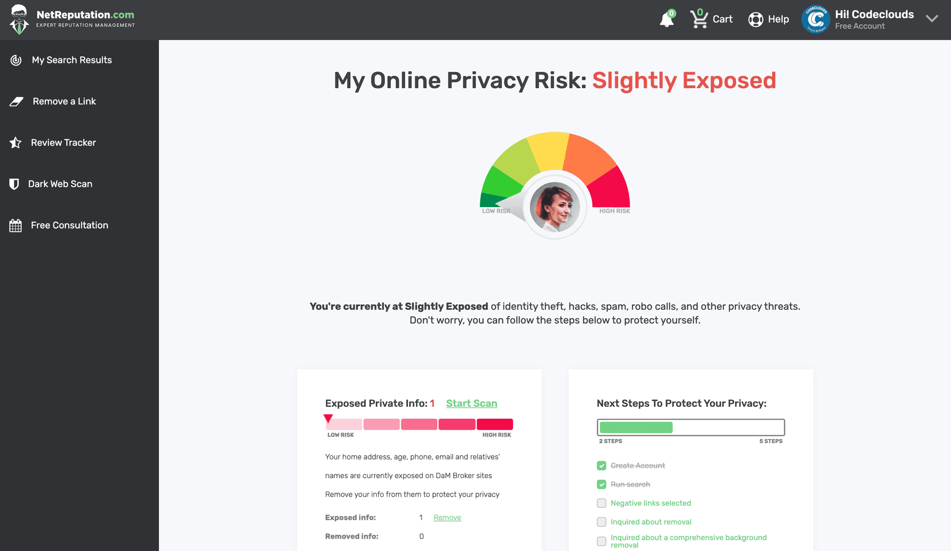 Developed application UI